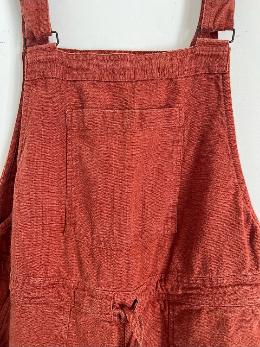notPERFECTLINEN Everest 100% Linen Overalls Jumpsuit [size S] Rust Terracotta - Picture 6 of 7